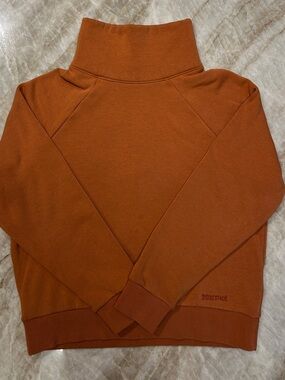Marmot Rowan Funnel Neck Sweater Pullover S Rust Athleisure Outdoor EUC